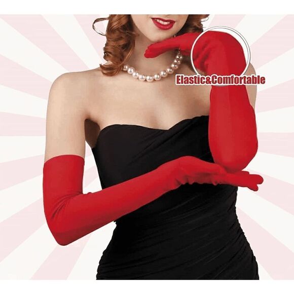 ❤️✨ 5PCS 1920s Red Accessories Flapper Great Gatsby Retro Costume Set NEW - Picture 13 of 16
